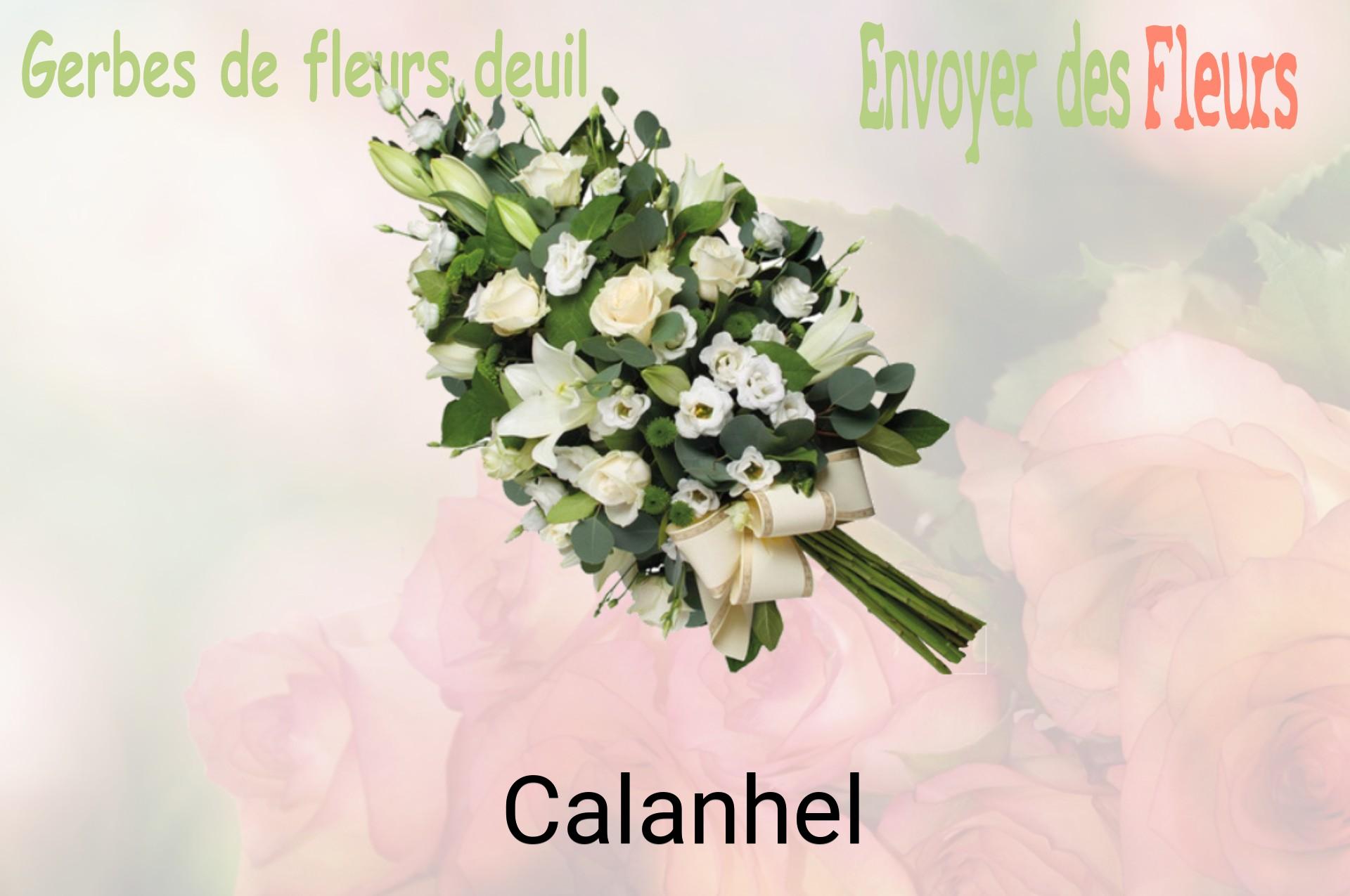 Gerbe de fleurs de deuil livrée à Calanhel